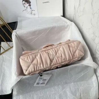 Chanel AS1118 Flap bag Satin fabric Pink