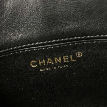 Chanel AS1118 Flap bag Satin fabric Black