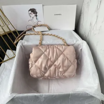 Chanel AS1115 Small Flap bag Satin fabric Pink