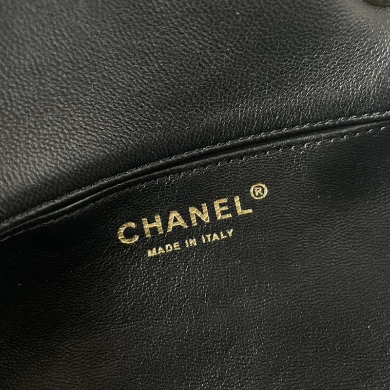 Chanel AS1115 Small Flap bag Satin fabric Black