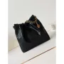 Chanel 22 AS3260 Small Handbag Shiny Calfskin Black Gold with black logo