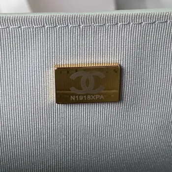 Chanel AS4051 Flap Bag Lambskin Gold Metal Light green