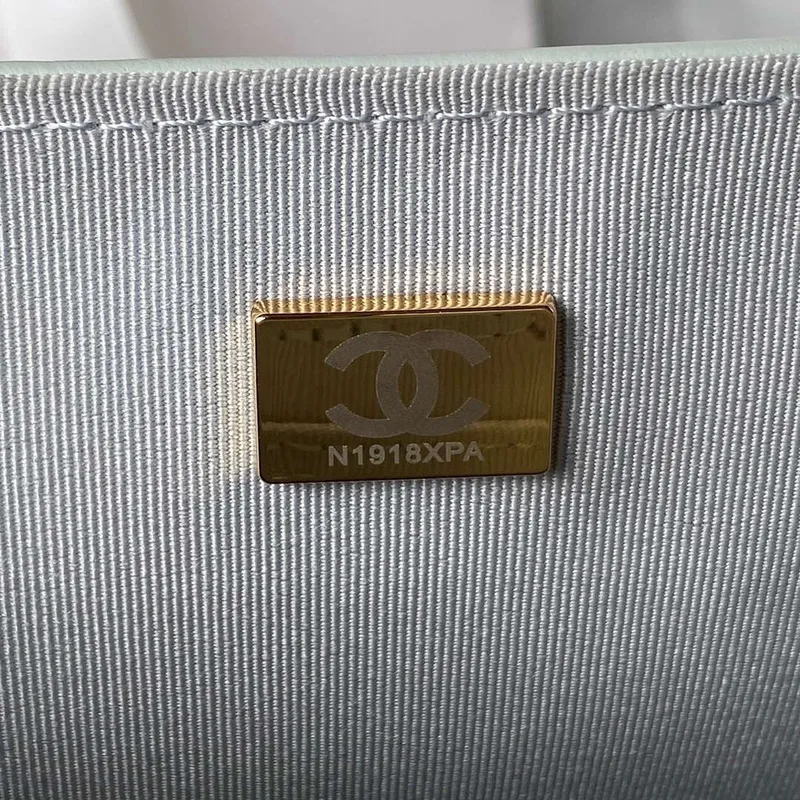 Chanel AS4051 Flap Bag Lambskin Gold Metal Light green