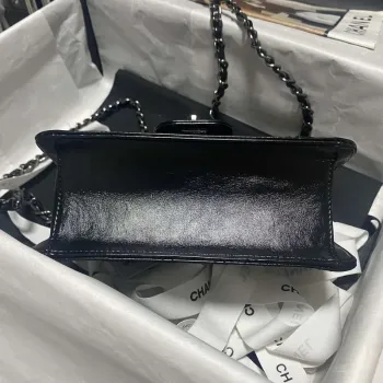 Chanel AS4051 Flap Bag Lambskin Black Metal with Black