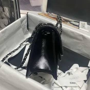 Chanel AS4051 Flap Bag Lambskin Black Metal with Black