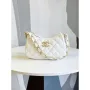 Chanel AP3647 23K Small Hobo Bag Lambskin Gold Metal White