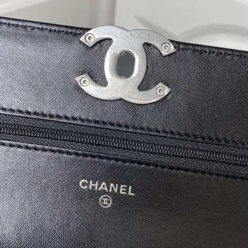 Chanel AP3267 19 Wallet on Chain Woc Shiny Lambskin Black