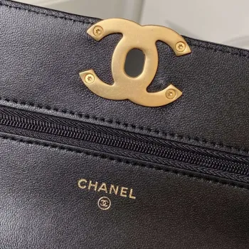 Chanel AP3267 19 Wallet on Chain Woc Shiny Lambskin Black