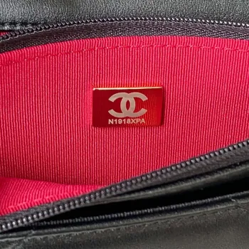 Chanel AP3267 19 Wallet on Chain Woc Shiny Lambskin Black