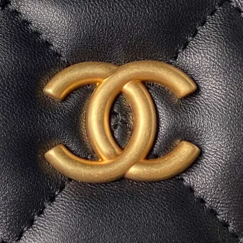 Chanel AS4201 Bag With Top Handle Calfskin Black