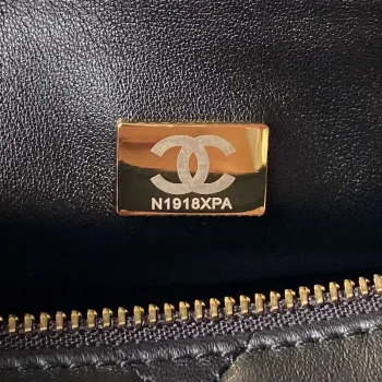 Chanel AS4201 Bag With Top Handle Calfskin Black