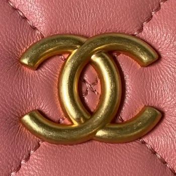 Chanel AS4201 Bag With Top Handle Calfskin Pink