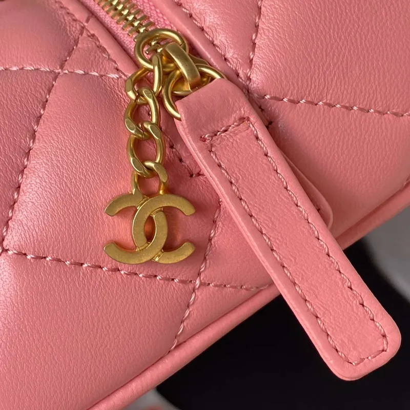 Chanel AS4201 Bag With Top Handle Calfskin Pink