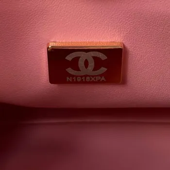 Chanel AS4201 Bag With Top Handle Calfskin Pink