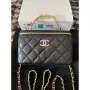Chanel A96035 CLUTCH Lambskin Vanity Box bag Black