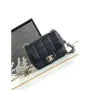Chanel AS3744 Mini Flap Bag White Lambskin Resin & Gold Tone Metal Black