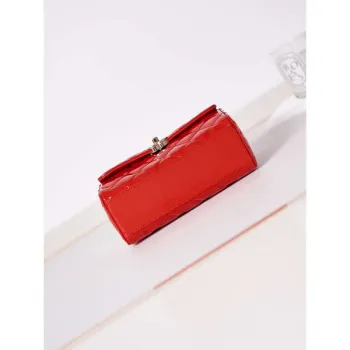 Chanel AS4511 Patent Calfskin & Gold Tone Metal Red
