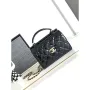 Chanel AS4511 Patent Calfskin & Gold Tone Metal Black