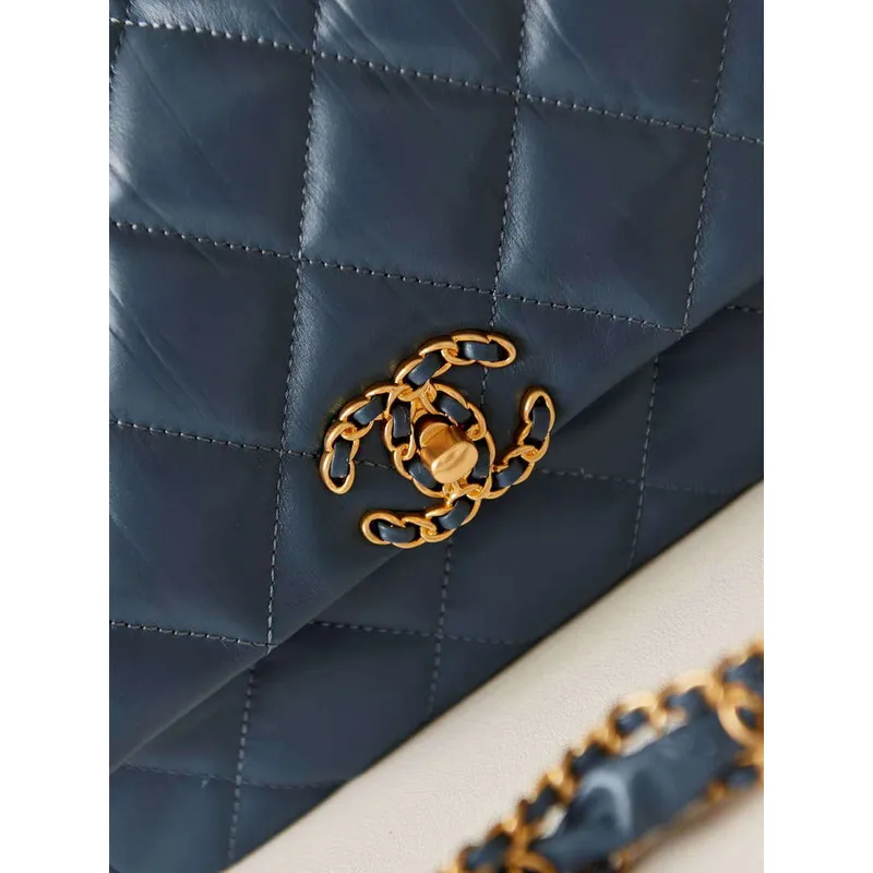 Chanel AS4423 Flap Lambskin bag Blue