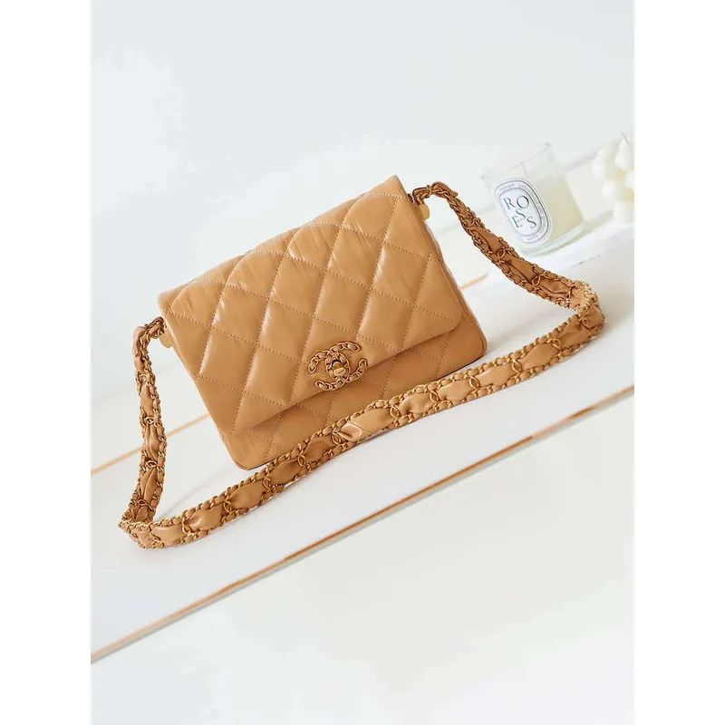 Chanel AS4423 Flap Lambskin bag Brown