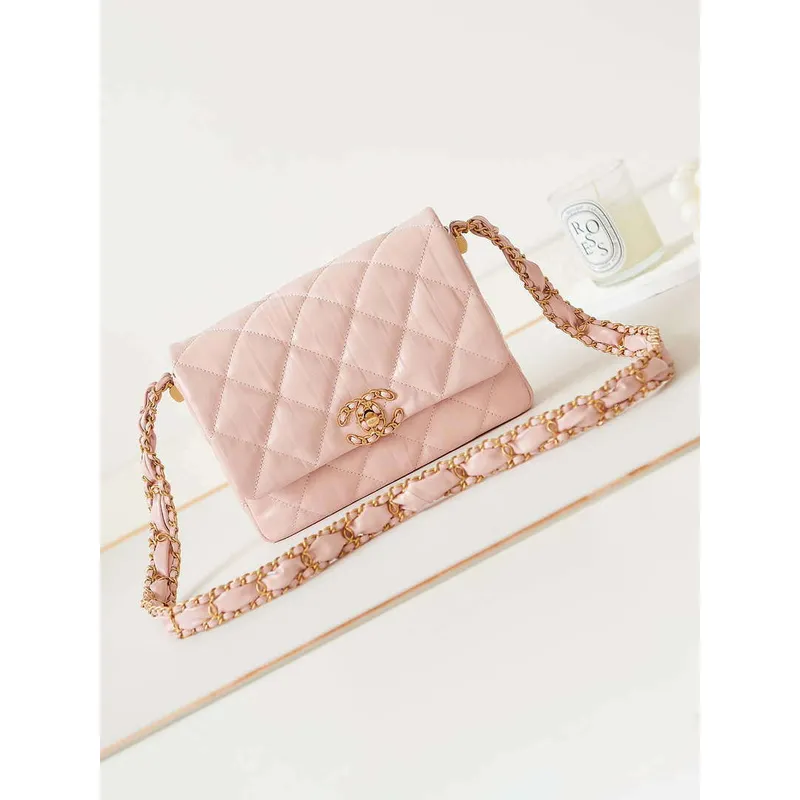 Chanel AS4423 Flap Lambskin bag Pink