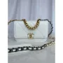 Chanel AP3267 19 Wallet on Chain Woc Shiny Lambskin White