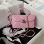 Chanel AS4469 Mini BOX Bag Shiny Calfskin & Gold Tone Metal Pink