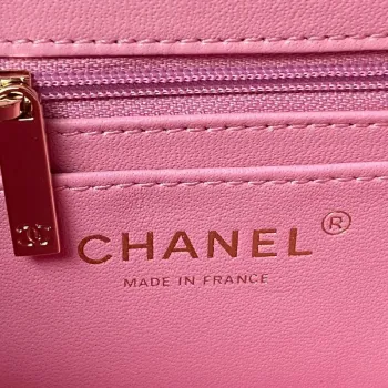 Chanel AS4469 Mini BOX Bag Shiny Calfskin & Gold Tone Metal Pink