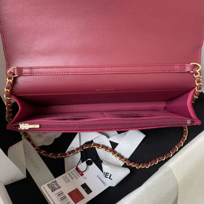 Chanel AP3363 Flap Baguette Bag Velvet Wine Red