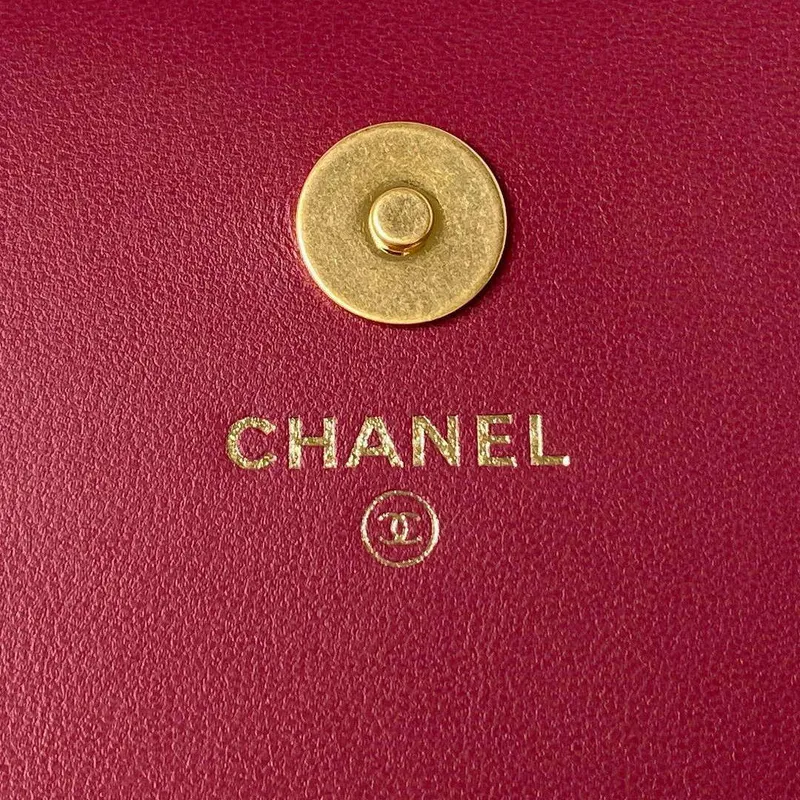 Chanel AP3363 Flap Baguette Bag Velvet Wine Red