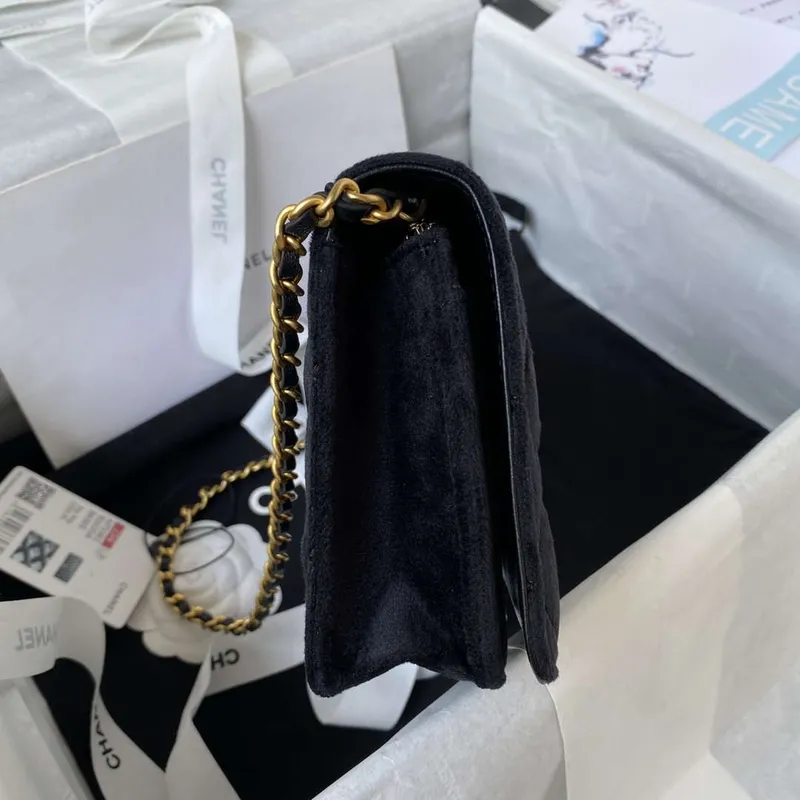 Chanel AP3363 Flap Baguette Bag Velvet Black