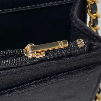 Chanel AP3363 Flap Baguette Bag Velvet Black