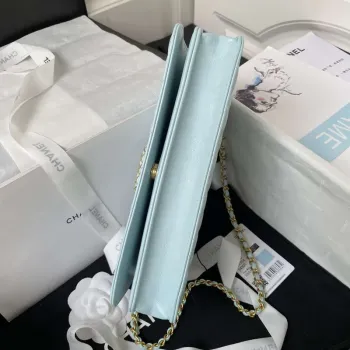 Chanel AP3363 Flap Baguette Bag Lambskin Blue