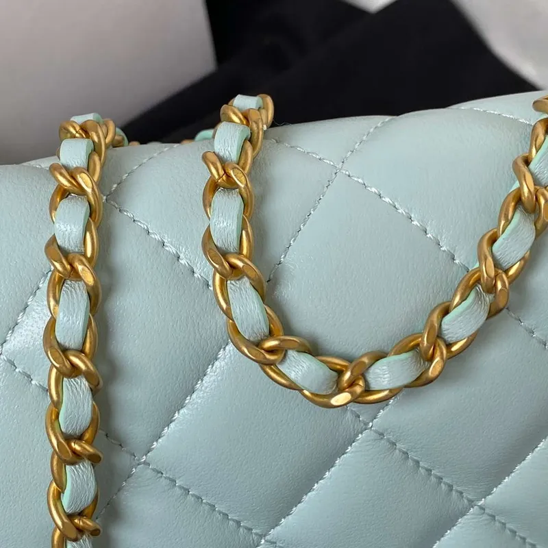 Chanel AP3363 Flap Baguette Bag Lambskin Blue