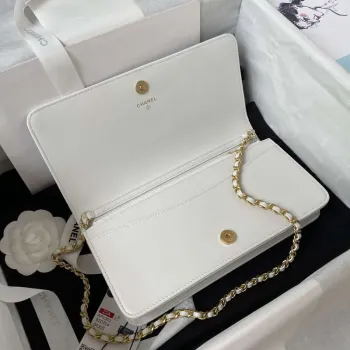 Chanel AP3363 Flap Baguette Bag Lambskin White