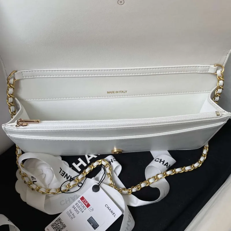 Chanel AP3363 Flap Baguette Bag Lambskin White