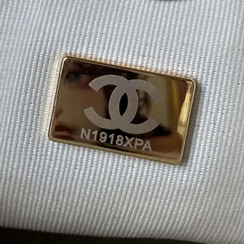 Chanel Small Backpack AS4275 Calfskin & Gold Tone Metal White