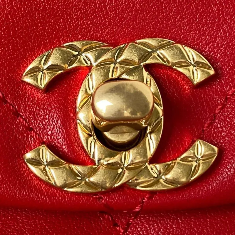 Chanel Small Backpack AS4275 Calfskin & Gold Tone Metal Red