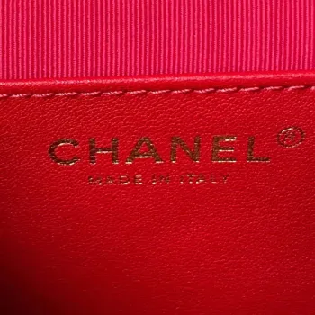 Chanel Small Backpack AS4275 Calfskin & Gold Tone Metal Red