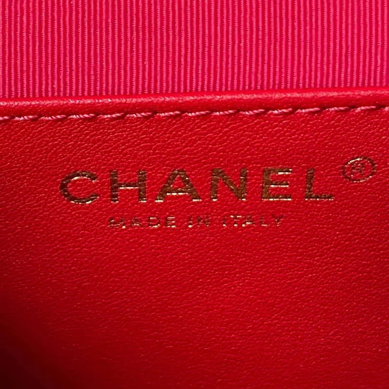 Chanel Small Backpack AS4275 Calfskin & Gold Tone Metal Red