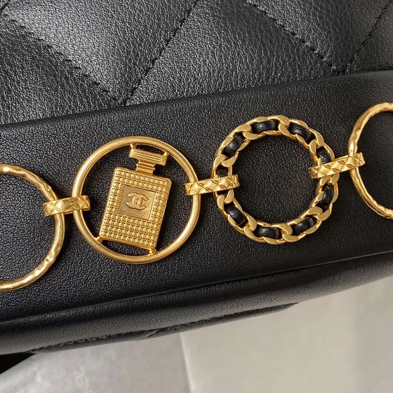 Chanel Small Backpack AS4275 Calfskin & Gold Tone Metal Black
