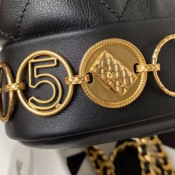 Chanel Small Backpack AS4275 Calfskin & Gold Tone Metal Black