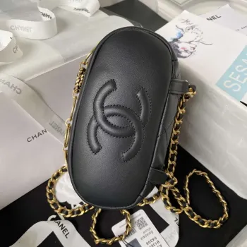 Chanel Small Backpack AS4275 Calfskin & Gold Tone Metal Black