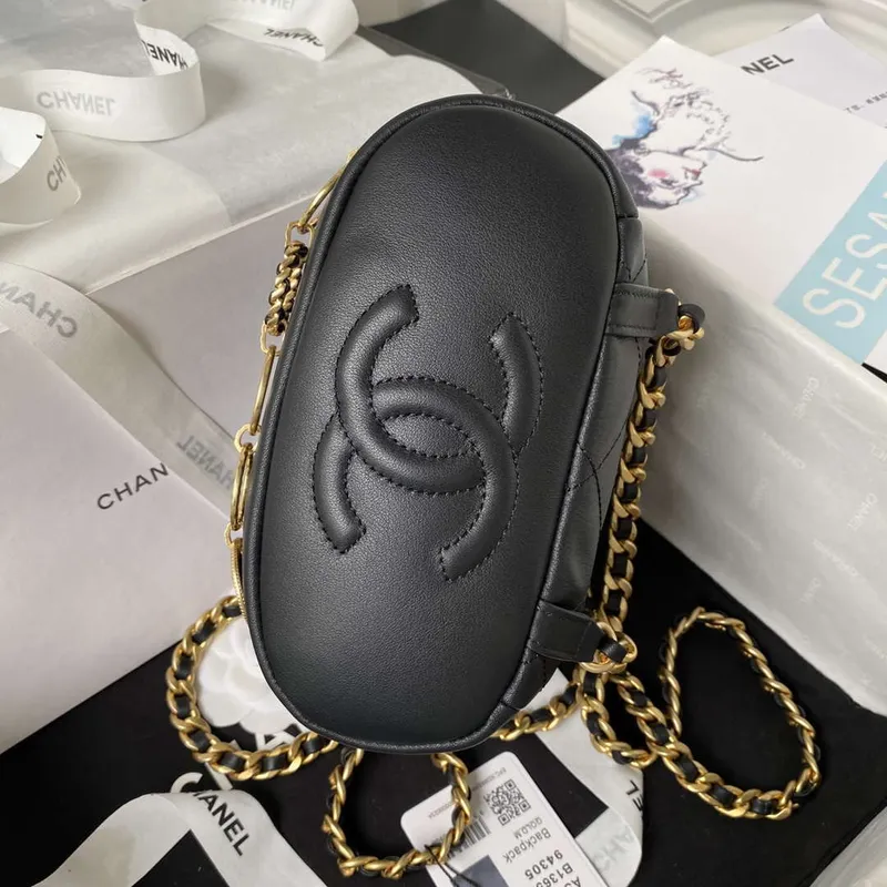 Chanel Small Backpack AS4275 Calfskin & Gold Tone Metal Black