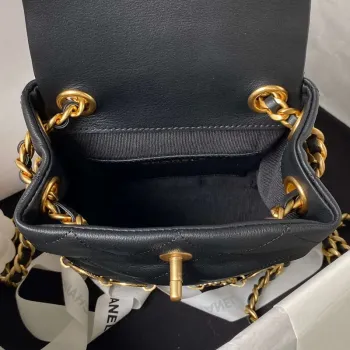 Chanel Small Backpack AS4275 Calfskin & Gold Tone Metal Black