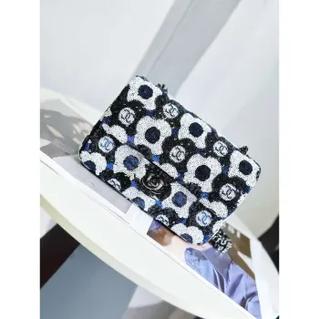 Chanel AS4419 Mini Flap Bag Sequins & Ruthenium Finish Metal