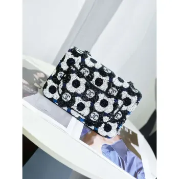 Chanel AS4419 Mini Flap Bag Sequins & Ruthenium Finish Metal