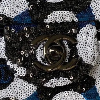 Chanel AS4418 Small Flap Bag Sequins & Ruthenium Finish Metal