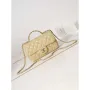 Chanel AS4141 Camellia Embossed Flap With top Handle Bag Beige