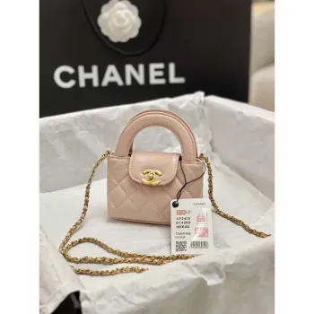 Chanel AP3435 Shiny aged calfskin & gold tone metal Pink